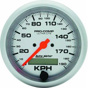 AutoMeter - 4487-M - 3-3/8in U/L Speedometer 190KPH Metric