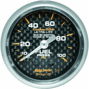 AutoMeter - 4712 - C/F 2-1/16in Fuel Press. Gauge 0-100PSI