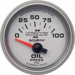 AutoMeter - 4927 - 2-1/16in U/L II Oil Pressure Gauge 0-100psi