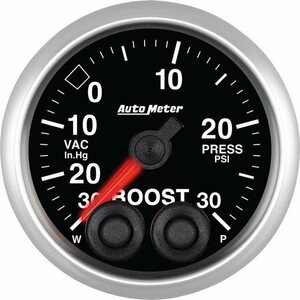 AutoMeter - 5677 - 2-1/16 E/S Boost Gauge - 30in HG/30psi