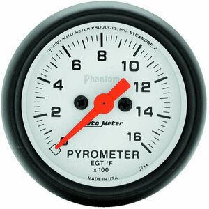 AutoMeter - 5744 - 2-1/16in Phantom EGT Pyrometer Kit 0-1600