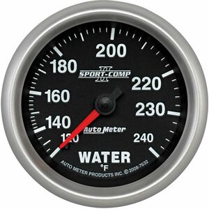 AutoMeter - 7632 - 2-5/8 SC II Water Temp Gauge 120-240 Degrees
