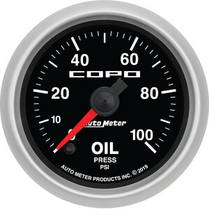 AutoMeter - 880876 - 2-1/16 COPO Oil Press. Gauge 0-100 PSI