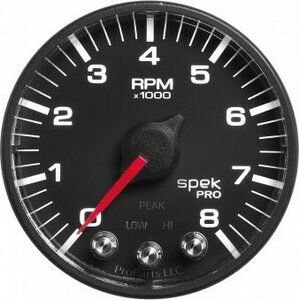AutoMeter - P334328 - Spek-Pro 2-1/16 Tach w/ Shift Light & Peak Mem.