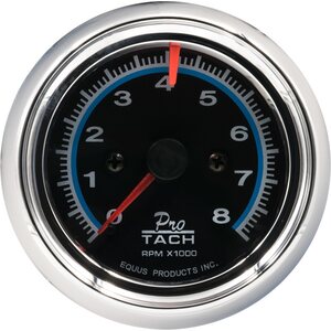 EQUUS - E6076 - 2-1/2 Dia Tachometer 8000 RPM Black Dial
