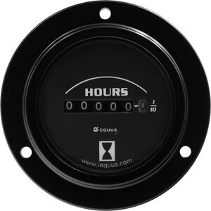 EQUUS - E6210 - 2.0 Dia Hourmeter Gauge Flange Mount - Black