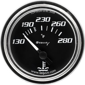 EQUUS - E7232 - 2.0 Dia Water Temp Gauge Chrome  130-280