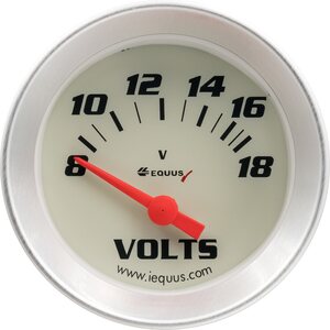 EQUUS - E8268 - 2.0 Dia Voltmeter Gauge Silver 8-18 Volts