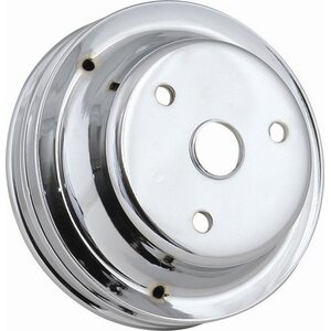 Mr. Gasket - 4977 - Chrome Crank Pulley Double Groove