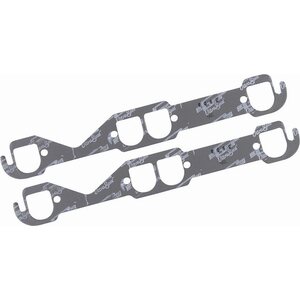 Mr. Gasket - 5903 - SB Chevy Exhaust Gaskets  - Ultra-Seal - 1.550 x 1.710 in D Port - Steel Core Laminate - Small Block Chevy