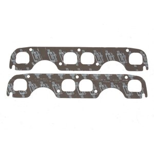 Mr. Gasket - 5906 - Sb Chevy Exhaust Gaskets  - Ultra-Seal - 1.650 x 1.600 in Square Port - Steel Core Laminate - Brodix Spread Port - Small Block Chevy
