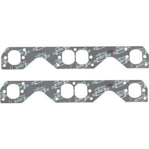 Mr. Gasket - 5908 - Sb Chevy Exhaust Gaskets  - Ultra-Seal - 1.610 x 1.850 in Oval Port - Steel Core Laminate - Small Block Chevy