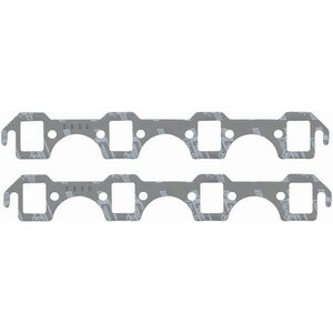 Mr. Gasket - 5930 - Ford Exhaust Gaskets  - Ultra-Seal - 1.120 x 1.480 in Rectangle Port - Steel Core Laminate - Small Block Ford