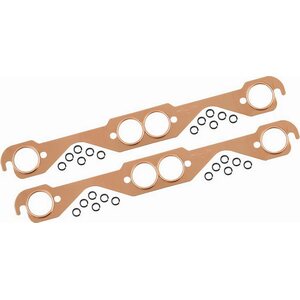 Mr. Gasket - 7150MRG - Copperseal Exh Gasket SBC - Copperseal - 1.500 Round Port - Copper - Small Block Chevy