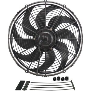 Derale - 18916 - 16in Dyno-Cool Curved Bl ade Electric Fan