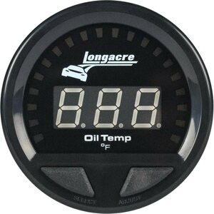Longacre - 52-46861 - Waterproof LED Oil Temp Gauge 100-340f
