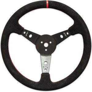 Longacre - 52-56797 - Steering Wheel 15in Dished Suede Blk Spokes