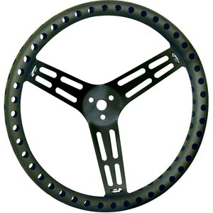 Longacre - 52-56838 - Steering Wheel 15in Dished Drilled Black