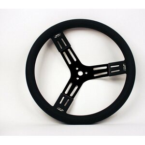 Longacre - 52-56841 - 15in. Steering Wheel Black Steel Smooth Grip