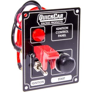 QuickCar - 50-853 - Ignition Panel Black w/ Flip Switch & Lights