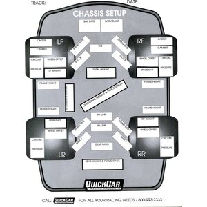 QuickCar - 51-201 - Chassis Set-Up Forms (50 PK)