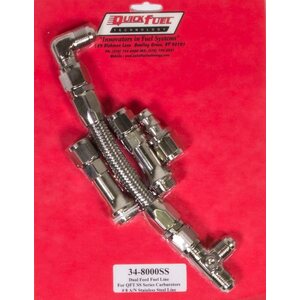 Quick Fuel - 34-8000SSQFT - Dual Feed Fuel Line Kit - SS Series -8an Silver