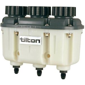 Tilton - 72-577 - Reservoir Plastic 3-Chamber AN-4 Fittings