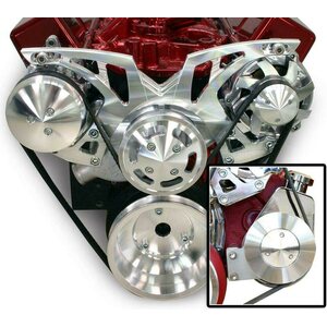 March Performance - 21155 - SBC Style Track Pulley Set w/Power Steering