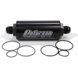 Peterson Fluid - 09-0622 - 10an Inline Fuel Filter w/100 Micron Filter