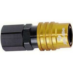 Jiffy-Tite - 21702 - Q/R 1/8npt Female Str Socket Valved Gold/Black
