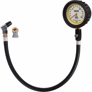JOES Racing Products - 32325 - Tire Pressure Gauge 0-15psi Pro w/HiFlo Hold