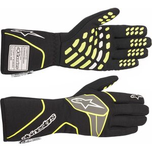 Alpinestars USA - 3551120-155-S - Tech-1 Race Glove Small Black / Yellow Fluo