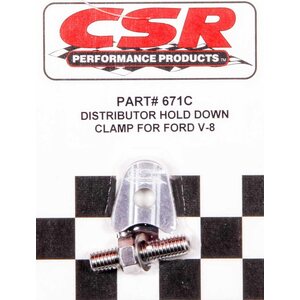 CSR Performance - 671C - Ford V8 Distributor Hold Down Clamp - Clear