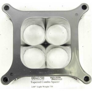 Wilson Manifolds - 004150 - Carburetor Spacer - 4150 2in 4-Hole L/W Tapered
