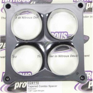 Wilson Manifolds - 024110 - Carburetor Spacer - 4500 1in 4-Hole L/W Tapered
