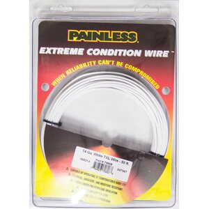 Painless Wiring - 70806 - 14 Gauge White TXL Wire  50 Ft.