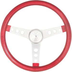 Grant - 8445 - Steering Wheel Mtl Flake Red/Spoke Chrm 13.5