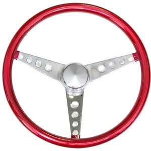 Grant - 8465 - Steering Wheel Mtl Flake Red/Spoke Chrm 15