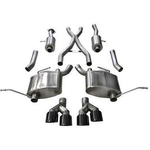 Corsa Performance - 14992BLK - Exhaust Cat-Back - 2.5in Dual Rear Exit