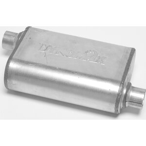 Dynomax - 17222 - Muffler - Ultra Flo Welded - 2-1/2 in Offset Inlet - 2-1/2 in Offset Outlet - 14 x 9-3/4 x 4-1/2 in Oval Body - 19