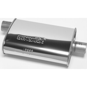 Dynomax - 17283 - Muffler - Ultra Flo - 2-1/2 in Offset Inlet - 2-1/2 in Center Outlet - 14 x 9-3/4 x 4-1/4 in Oval Body - 19