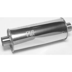 Dynomax - 17296 - Muffler - Ultra Flo - 3 in Center Inlet - 3 in Center Outlet - 16 x 6 in Round Body 20