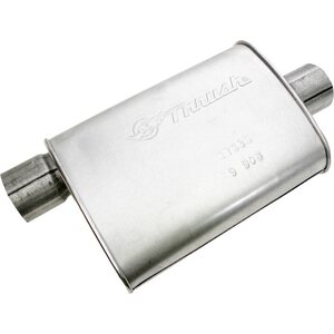 Dynomax - 17635 - Muffler - Hush Super Turbo - 3 in Offset Inlet - 3 in Center Outlet - 14 x 9-3/4 x 4-1/4 in Oval - 20
