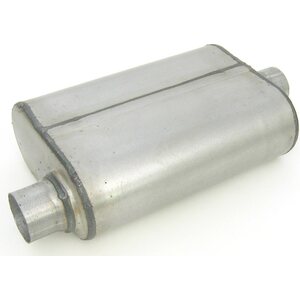 Dynomax - 17655 - Muffler - Thrush Welded - 2-1/4 in Offset Inlet - 2-1/4 in Center Outlet - 13 x 4 x 9-1/2 x 6 in Oval Body - 19