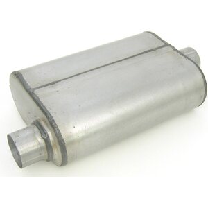Dynomax - 17656 - Muffler - Thrush Welded - 2-1/2 in Offset Inlet - 2-1/2 in Center Outlet - 13 x 4 x 9-1/2 x 6 in Oval Body - 19