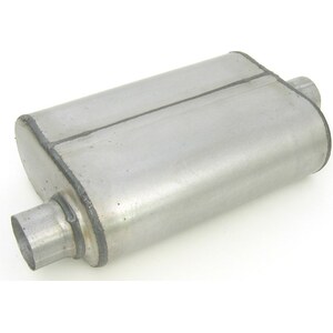 Dynomax - 17657 - Muffler - Thrush Welded - 3 in Offset Inlet - 3 in Center Outlet - 13 x 4 x 9-1/2 x 6 in Oval Body - 19