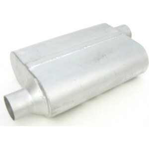 Dynomax - 17658 - Muffler - Thrush Welded - 2-1/4 in Offset Inlet - 2-1/4 in Offset Outlet - 13 x 4 x 9-1/2 x 6 in Oval Body - 19