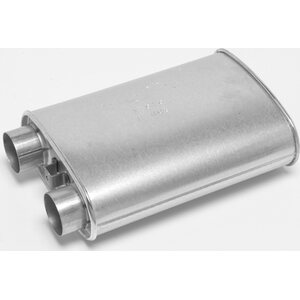 Dynomax - 17676 - Muffler - Super Turbo - 2-1/2 in Offset Inlet - 2-1/2 in Offset Outlet - 14 x 4-1/4 x 9-3/4 x 6 in Oval - 15-1/2