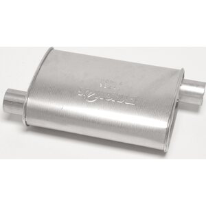 Dynomax - 17732 - Muffler - Super Turbo - 2-1/4 in Offset Inlet - 2-1/4 in Offset Outlet - 14 x 4-1/4 x 9-3/4 in Oval - 18