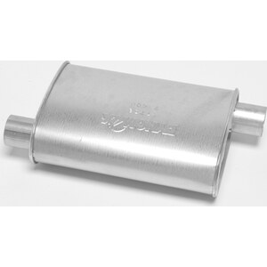 Dynomax - 17734 - Muffler - Super Turbo - 2-1/2 in Offset Inlet - 2-1/2 in Offset Outlet - 14 x 4-1/4 x 9-3/4 in Oval - 18